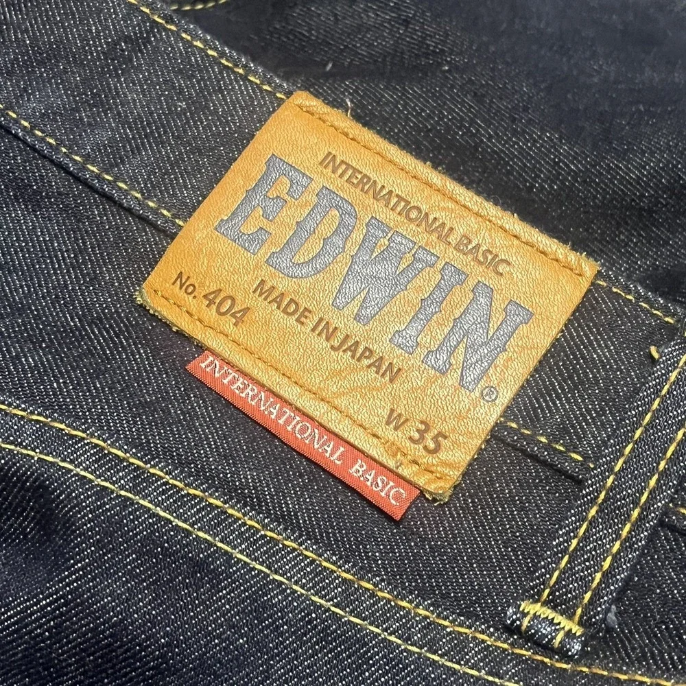 Edwin Japan Denim Jeans Akita Tapered 35Wx30L No 404 EIN4098 Blue Selvage
